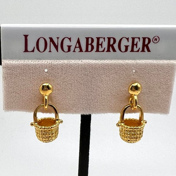 Longaberger Jewelry Longaberger Basket Earrings Gold Plated